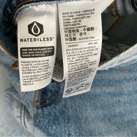 Levi's 501’s High Rise Two Toned Straight Button Fly Rigid Jeans Size 28x30 - Picture 6 of 8